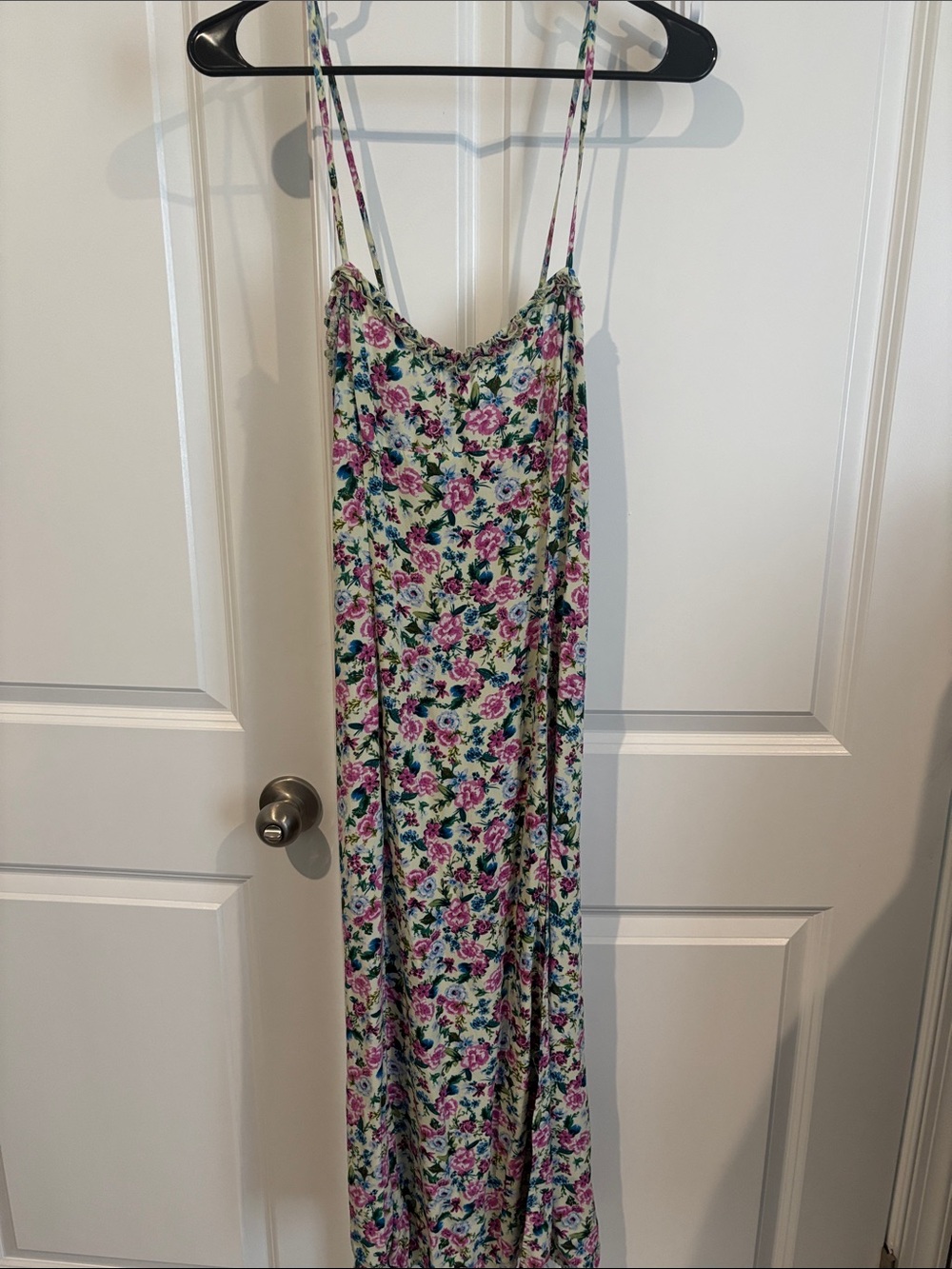 Zara Floral Maxi Dress in White, Pink, Green
